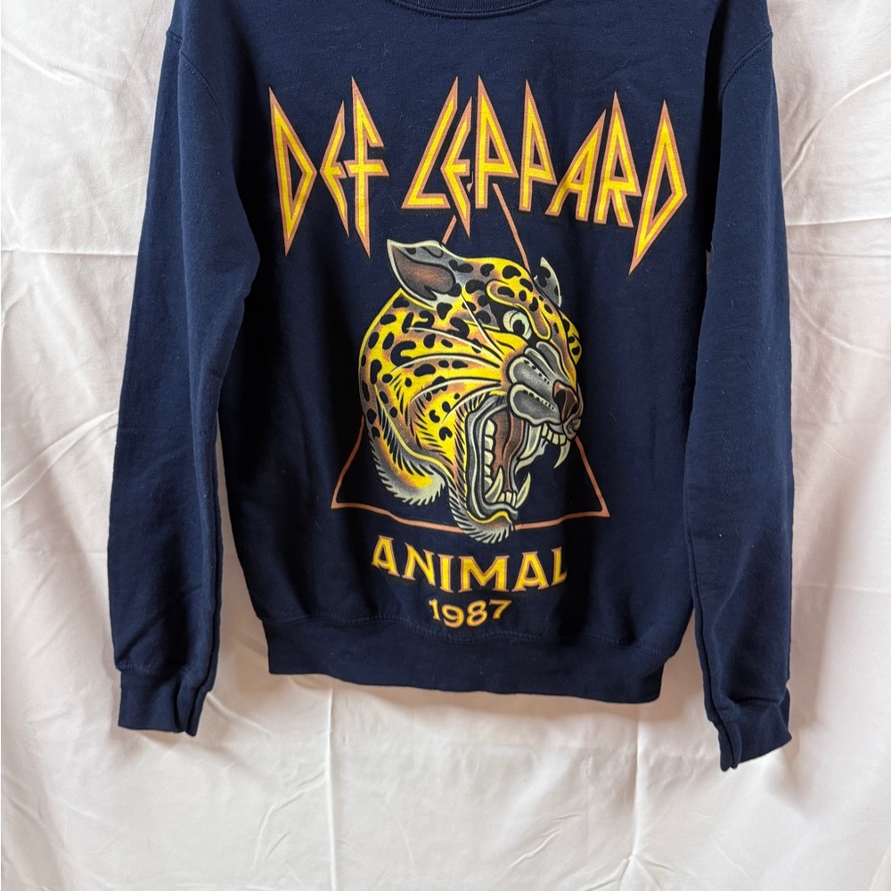 Def Leppard Animal Navy Sweatshirt XS
